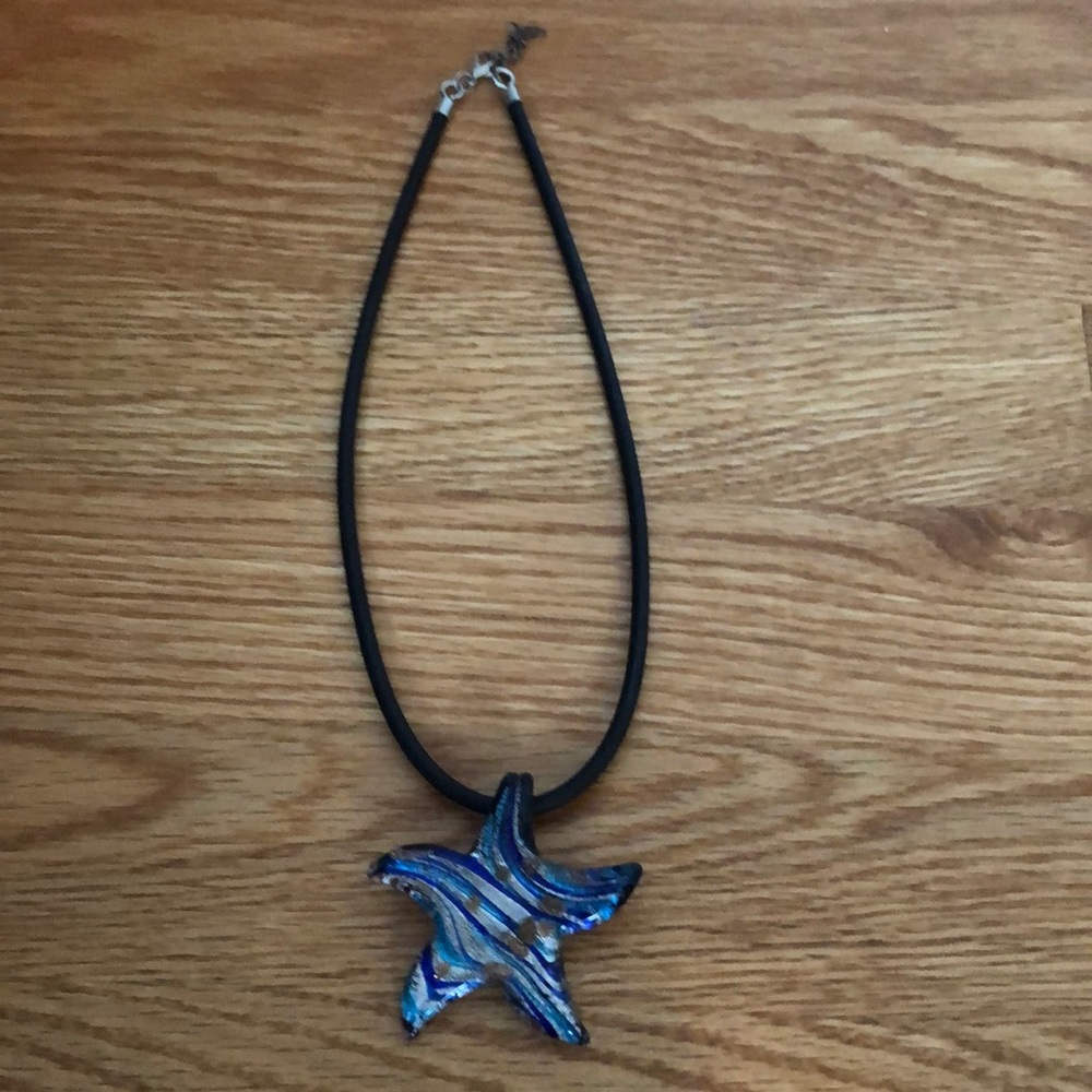 Glass starfish necklace